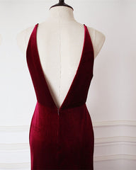 Velvet Bridesmaid Dresses Mermaid Draped Neck
