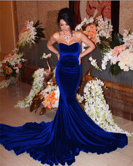 Winter Velvet Bridesmaid Dresses Mermaid Sweetheart