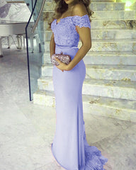 Off The Shoulder Bridesmaid Dresses Mermaid Appliques
