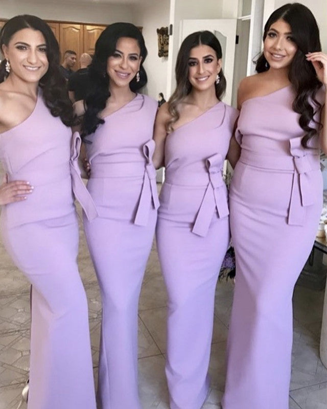 Sexy Mermaid Bridesmaid Dresses One Shoulder