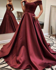 Sexy Off Shoulder Prom Dresses With Pockets
