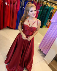 Criss Cross Prom Dresses Satin Floor Length
