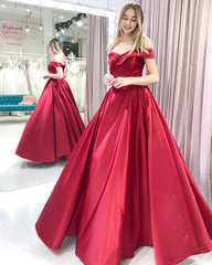 Off The Shoulder Satin Formal Dress