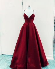 Satin Empire Prom Dresses Lace Up Back