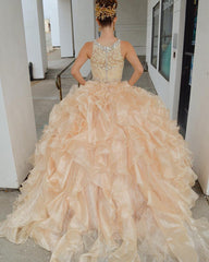 Two Piece Quinceanera Dresses Ruffle Ball Gowns