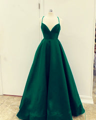 Satin Empire Prom Dresses Lace Up Back