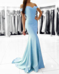 Mermaid Sweetheart Off The Shoulder Satin Dresses