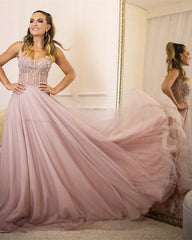 See Through Corset Chiffon Evening Dress Long - RongMoon