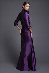 Trumpet/Mermaid Sleeveless Beading Strapless Long Taffeta Mother of the Bride Dresses - RongMoon