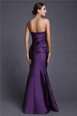 Trumpet/Mermaid Sleeveless Beading Strapless Long Taffeta Mother of the Bride Dresses - RongMoon