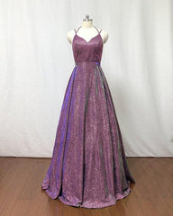 Glitter Ball Gown Prom Dresses Cross Back - RongMoon