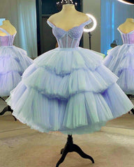 Ball Gown Pearl Corset Tulle Layered Dress - RongMoon