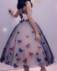 Fairy Butterfly Tulle Ball Gown Midi Dress - RongMoon