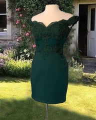 Short Tight Satin Lace Off The Shoulder Dress - RongMoon