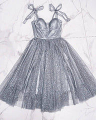 Short Sparkly A-line Sweetheart Corset Dress - RongMoon