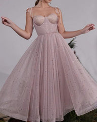 Nude Tulle Starry Dress - RongMoon