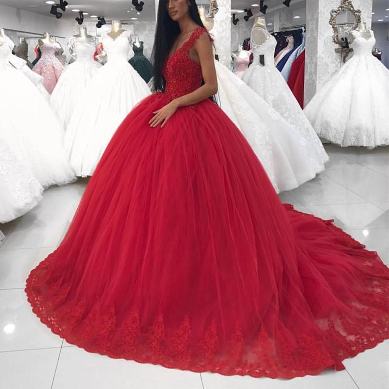 Elegant Lace Appliques Tulle Sweetheart Ball Gowns Wedding Dresses