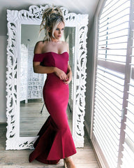 Off The Shoulder Sweetheart Mermaid Ruffles Bridesmaid Gowns