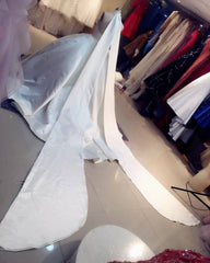 Vintage 1950s Style Satin Ball Gowns Wedding Dresses Halter Top