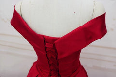 Amazing V-neck Off The Shoulder Long Satin Evening Gowns
