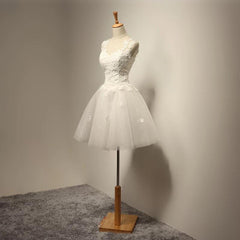 Vintage Cap Sleeves Short Tulle Lace Appliques Wedding Dresses 2017
