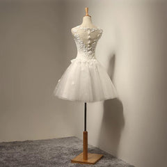 Vintage Cap Sleeves Short Tulle Lace Appliques Wedding Dresses 2017