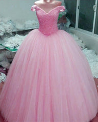 Sequins Beaded Corset Tulle Ball Gown Wedding Dresses V-neck Off The Shoulder