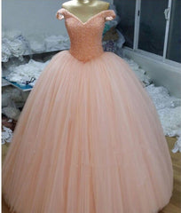 Sequins Beaded Corset Tulle Ball Gown Wedding Dresses V-neck Off The Shoulder