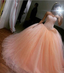 Fully Crystal Beaded Sweetheart Drop Waistline Tulle Wedding Ball Gown Dresses