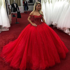 Luxurious Crystal Beaded Sweetheart Bodice Corset Tulle Ball Gowns Wedding Dresses