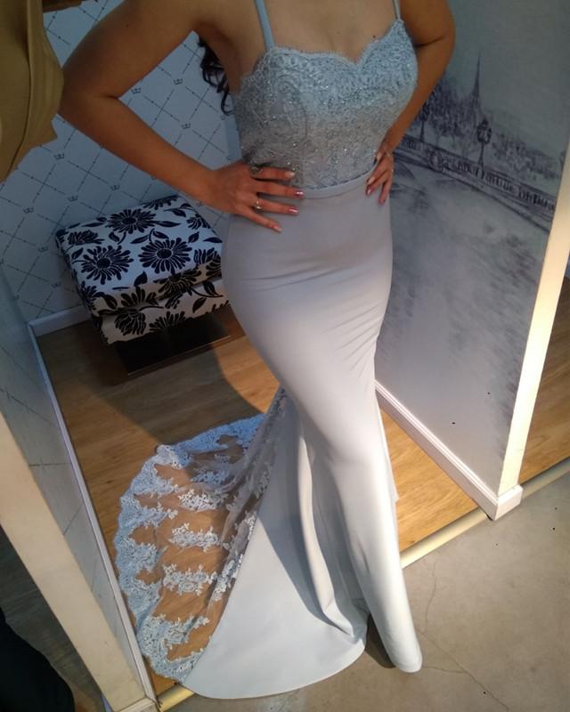Mermaid Lace Appliques Court Train Sweetheart Bridesmaid Dresses