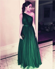 Long Tulle Floor Length Bridesmaid Dresses One Shoulder