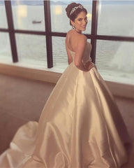 Sexy Sleeveless Sweetheart Ball Gowns Wedding Dresses 2018
