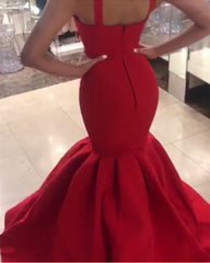 Spaghetti Straps Sweetheart Mermaid Prom Dresses