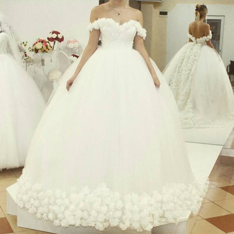 Bling Bling Sequins Beaded Sweetheart Ball Gowns Wedding Dresses 2018