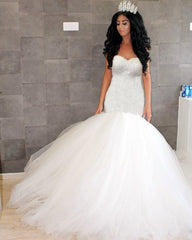 bling bling sequins beaded sweetheart mermaid wedding dresses
