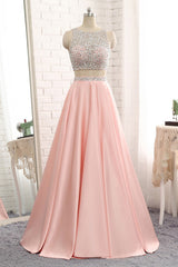 Two Piece Jewel Prom Dress with Sequins