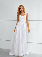 V-neck Jersey Embroidery A-line Prom Dresses, Bridesmaid Dresses, Newest Prom Dresses, Simple Formal Dresses, Evening Dresses - RongMoon