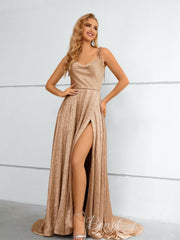 V-neck Jersey Embroidery A-line Prom Dresses, Bridesmaid Dresses, Newest Prom Dresses, Simple Formal Dresses, Evening Dresses - RongMoon