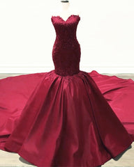 Lace Mermaid Strapless Satin Corset Dresses