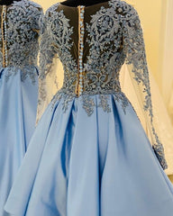Lace Sleeves Satin Homecoming Dresses Short