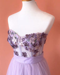 Strapless Tulle Empire Dresses Lace Embroidery Corset