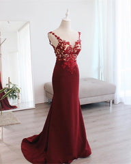 Mermaid V Neck Prom Dresses Lace Open Back