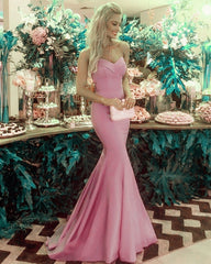 Mermaid Sweetheart Satin Bridesmaid Dresses
