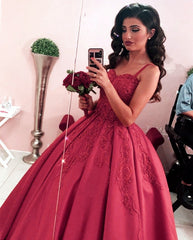 Spaghetti Straps Sweetheart Ball Gown Dresses