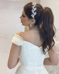 Boho Chiffon Wedding Dresses Off The Shoulder