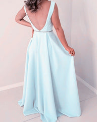 Sexy A Line Backless Bridesmaid Dresses Long