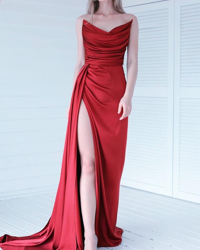 Mermaid Strapless Split Dress - RongMoon