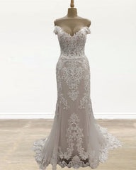 Mermaid Appliques Wedding Dresses Off The Shoulder