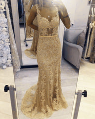 Mermaid Lace Sweetheart Spaghetti Strap Dresses